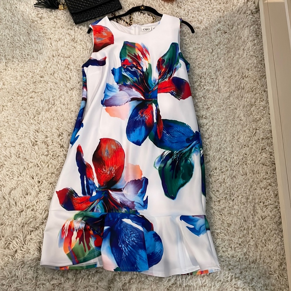 White Multicolored Dress